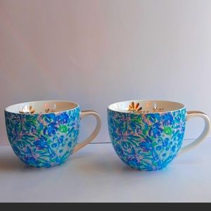 Lily Pulitzer Ceramic Mugs (Set of 2) - Blue